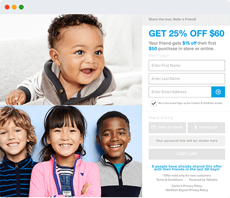 Carter's client showcase retail referral marketing platform