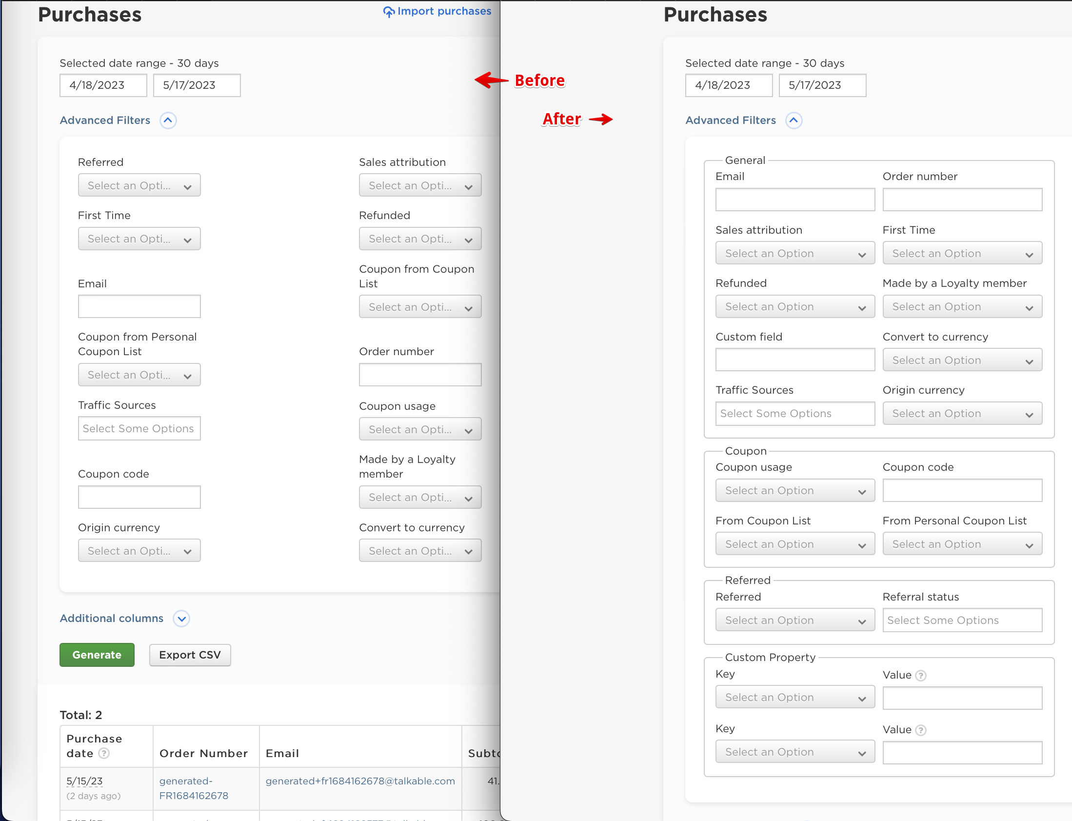 Logical Filter Grouping in the Reports