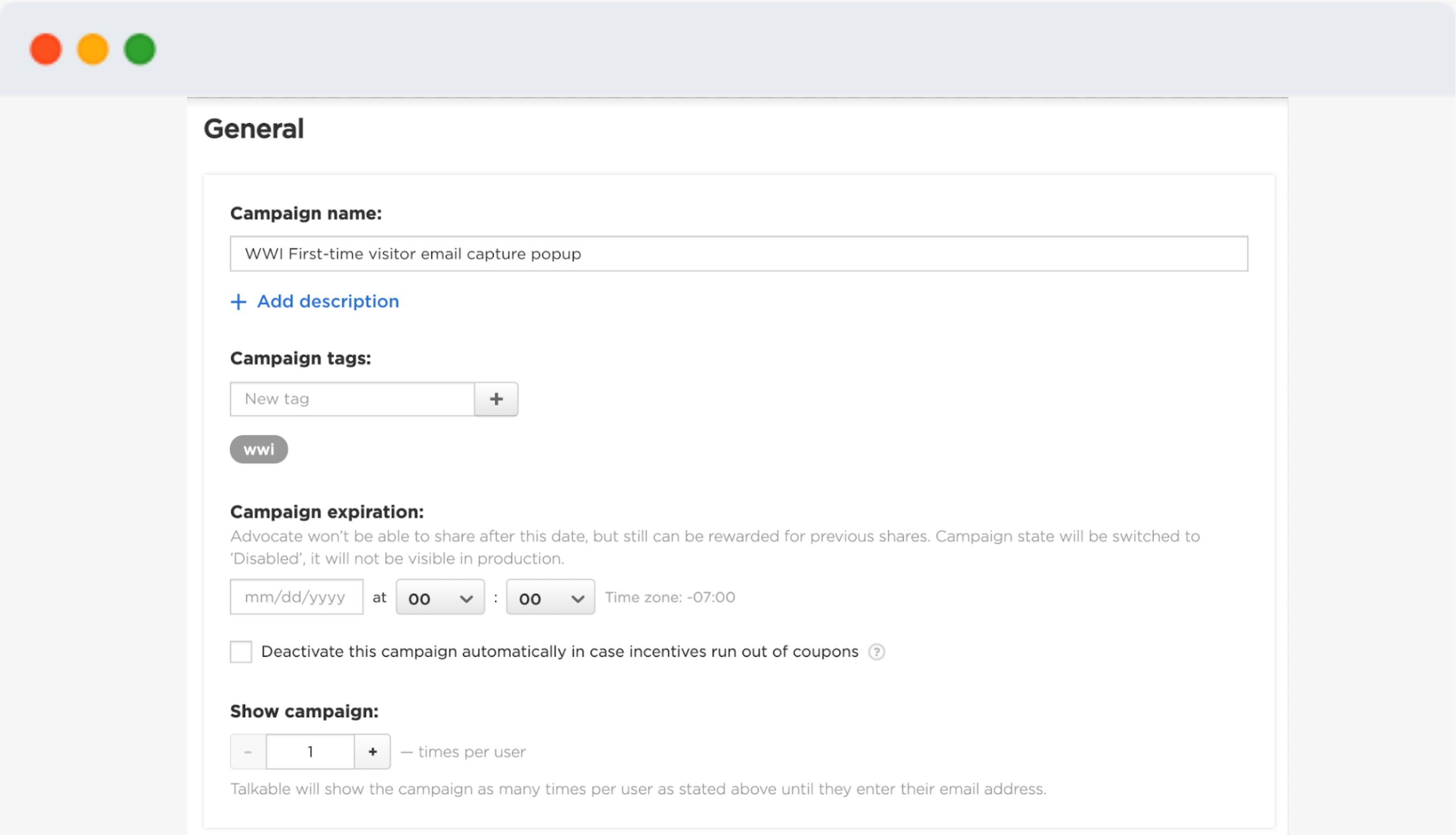 v11.2 CONVERSION – SHOW CAMPAIGN MULTIPLE TIMES TO USER