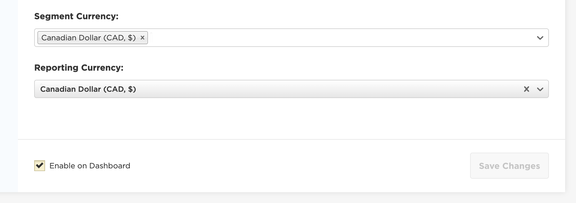 Introducing Reporting Currency for Dashboard Tiles