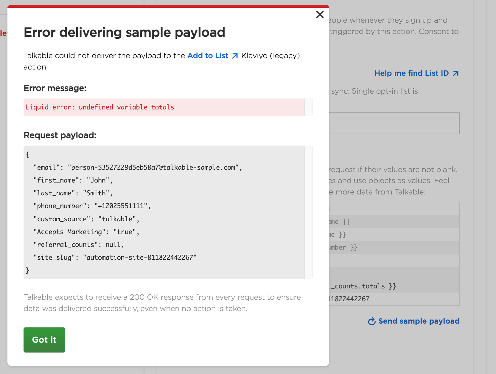 Clearer Testing for App Store Integrations with Improved Send Sample Payload