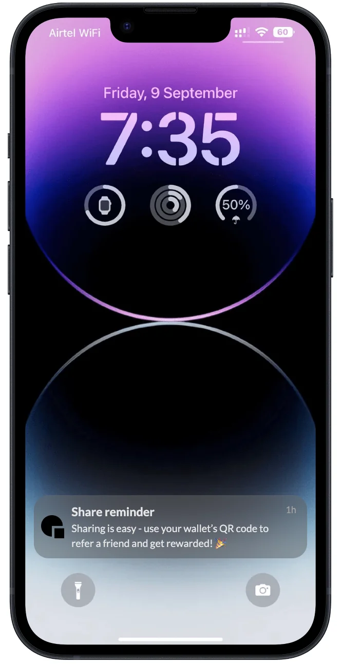 Talkable Wallet Share Push Reminder