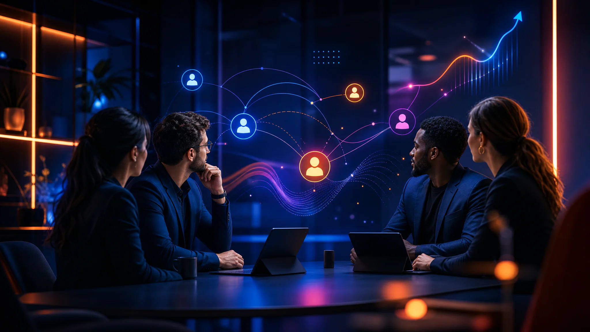 Ecommerce growth team reviewing referral revenue flows and customer advocacy connections